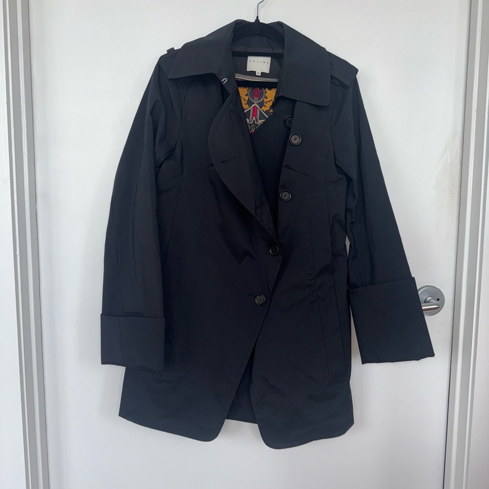 Celine Black Trench Coat for Women - Picture 7 of 7